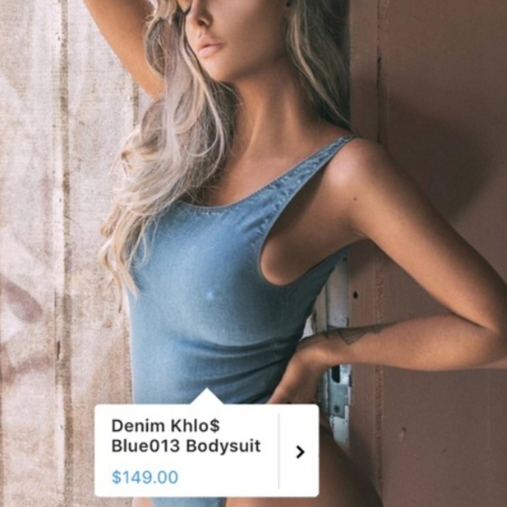 Good American denim body suit
